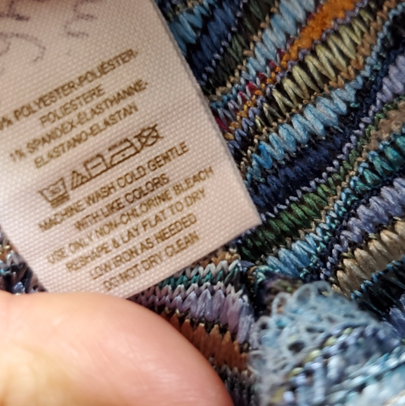 free people multi colour yarn ribbed textured short sleeve top - Picture 7 of 7